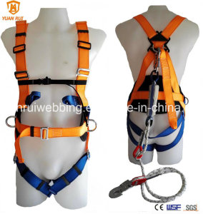 Construction Safety Harness with Energy Absorber Lanyard for Sale