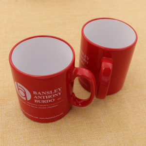 Custom Promotion Company Logo Red Cup for Drink Coffee