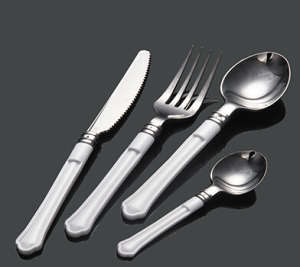 Plastic Silver Coating Cutlery with Plastic Handle